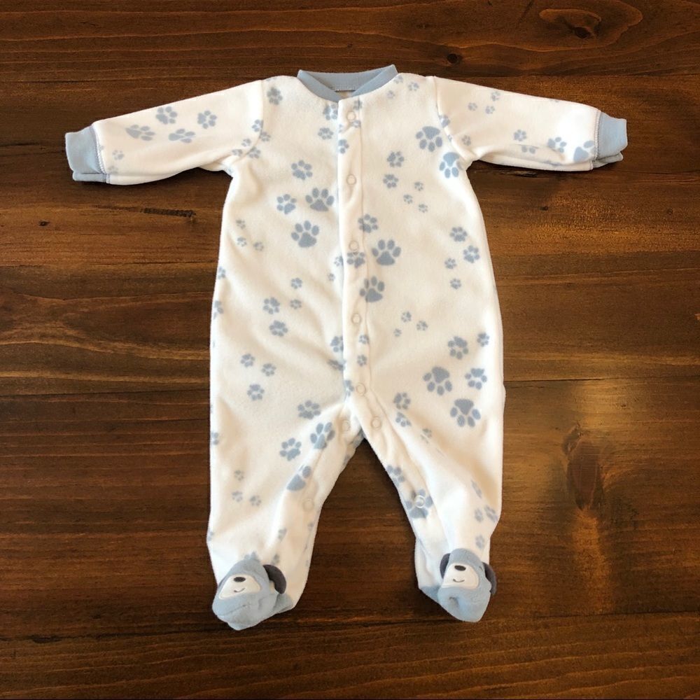 Puppy Paws Fleece Footed Pajamas